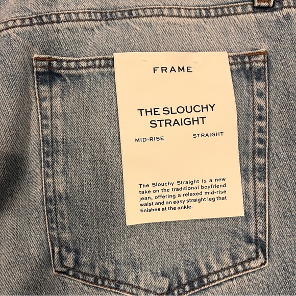 🌺NWT FRAME SLOUCHY STRAIGHT DENIM JEANS SIZE 34/18🌺 - Picture 7 of 8